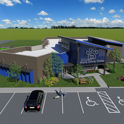 Moore Animal Shelter Rendering - Birdseye 3