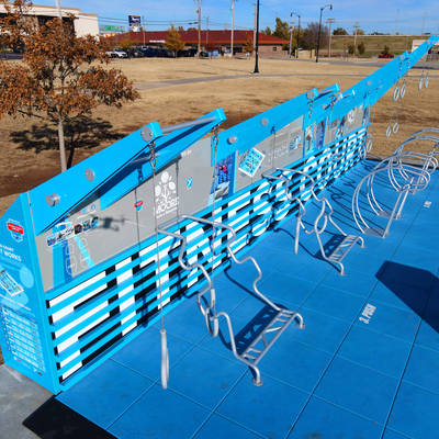 Aerial of Fitness Court wall